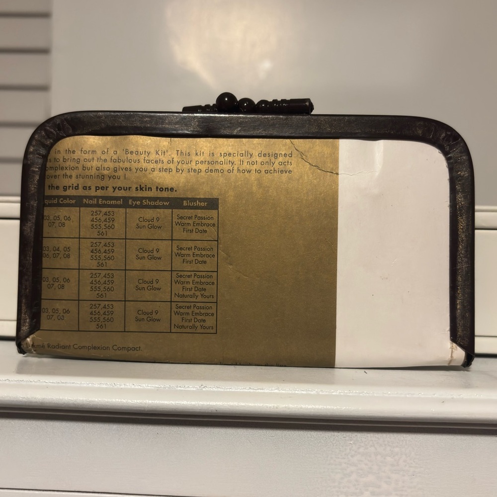 RARE Vintage Wallet - Metallic Color, Typography Design. Cardboard & Metal.